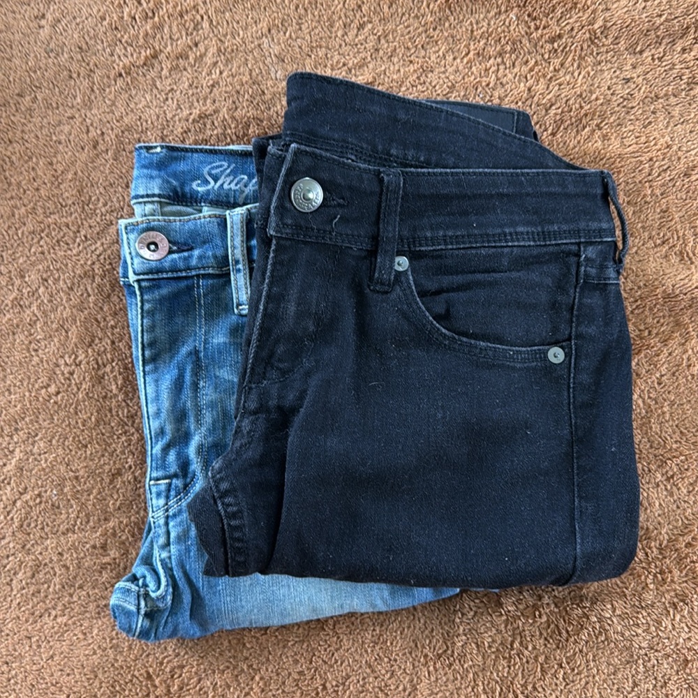 H&M skinny Jean denim long pants ripped bundle 2 pack